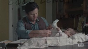 Lines We Cross- Eugene examines Rosita's baby- AMC, The Walking Dead