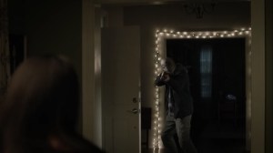 Marital Feats of Comanche Horsemanship- Kavalry member about to open fire on Angela- HBO, Watchmen