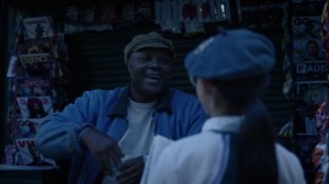 Marital Feats of Comanche Horsemanship- Newspaper stand owner opens for the day- HBO, Watchmen