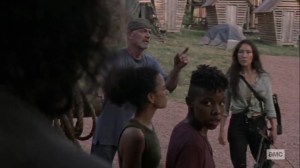 Silence the Whisperers- Earl has some timber for the fallen tree- AMC, The Walking Dead