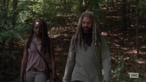 Silence the Whisperers- Michonne and Ezekiel walk back- AMC, The Walking Dead