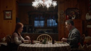 If You Don't Like My Story, Write Your Own- Katy Clark, played by Christine Weatherup, and Jon Clark, played by Robert Pralgo, have dinner- HBO, Watchmen