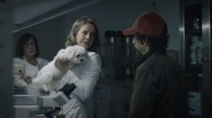 Little Fear of Lightning- Cynthia, played by Eileen Grubba, asks Wade if the dogs look the same- HBO, Watchmen