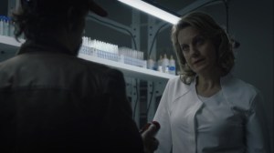 Little Fear of Lightning- Cynthia tells Wade that putting memories into pill form led to psychosis- HBO, Watchmen