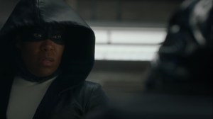 Little Fear of Lightning- Sister Night realizes that Looking Glass set her up- HBO, Watchmen