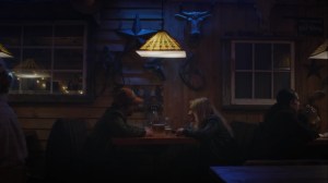 Little Fear of Lightning- Wade and Renee at a bar- HBO, Watchmen