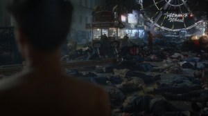 Little Fear of Lightning- Wade sees the dead after the squid attack- HBO, Watchmen