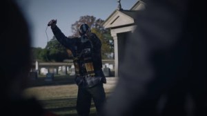 She Was Killed By Space Junk- Kavalry member with bomb at Judd's funeral- HBO, Watchmen