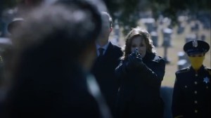 She Was Killed By Space Junk- Laurie shoots and kills Kavalry member- HBO, Watchmen