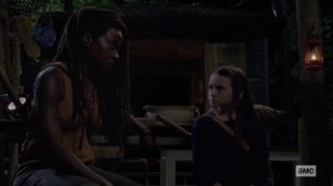 The World Before- Michonne tells Judith about where the stranger lives- AMC, The Walking Dead