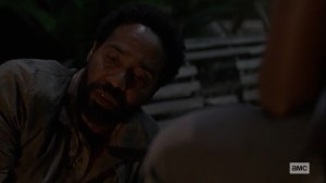 The World Before- Virgil tells Michonne that mercy is in short supply these days- AMC, The Walking Dead