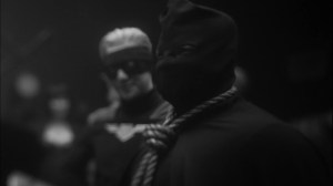 This Extraordinary Being- Will at a press conference as Captain Metropolis- HBO, Watchmen