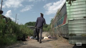 What It Always Is- Negan reclaims his jacket and bat- AMC, The Walking Dead