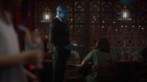 A God Walks Into a Bar- Doctor Manhattan asks Angela Abar to have dinner with him- HBO, Watchmen