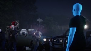 A God Walks Into a Bar- Jon eliminates Seventh Kavalry with ease- HBO, Watchmen