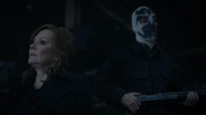 See How They Fly- Wade in disguise as Kavalry member behind Laurie- HBO, Watchmen