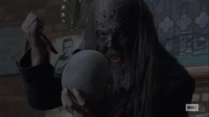 Look at the Flowers- Beta about to stab Alpha's head- AMC, The Walking Dead