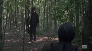 What We Become- Daryl shoots Michonne with an arrow- AMC, The Walking Dead
