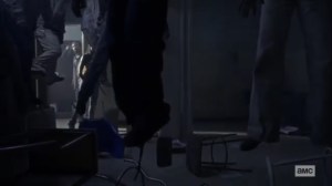 What We Become- Michonne and Virgil enter room filled with hanged walkers- AMC, The Walking Dead