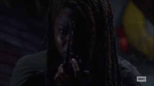 What We Become- Michonne radios to Judith- AMC, The Walking Dead