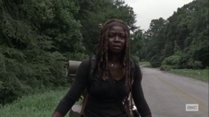 What We Become- Michonne yells for help- AMC, The Walking Dead