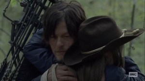 The Tower- Daryl and Judith hug- AMC, The Walking Dead