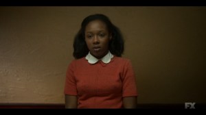 Welcome to the Alternate Economy- Ethelrida Pearl Smutny, played by Emyri Crutchfield, waits to be paddled- Fargo, FX