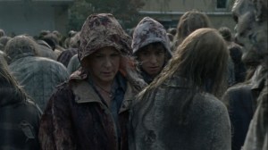 A Certain Doom- Carol and Beatrice move through the horde- AMC, The Walking Dead
