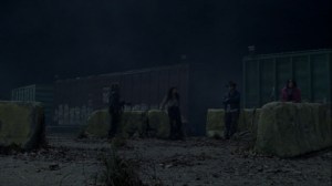 A Certain Doom- Eugene, Yumiko, Ezekiel, and Princess wait at the train yard- AMC, The Walking Dead