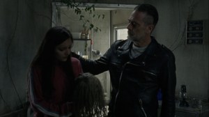 A Certain Doom- Negan gives Alpha's mask to Lydia- AMC, The Walking Dead