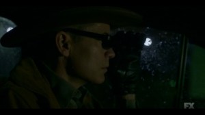 The Birthplace of Civilization- Deafy watches Odis from a distance- FX, Fargo