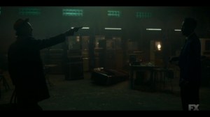 The Birthplace of Civilization- Weff points his gun at Loy- FX, Fargo