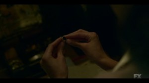 The Pretend War- Ethelrida holds Donatello's ring- Fargo, FX