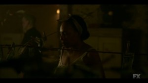 The Pretend War- Mysterious figure in room with Zelmare and Swanee- Fargo, FX