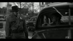 East West- Officer asks Satchel if the car belongs to him- Fargo, FX