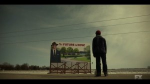 East West- Satchel sees The Future is Now billboard- Fargo, FX