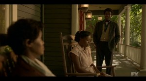 Happy- Lemuel informs Dibrell and Ethelrida that he's helping keep guard for awhile- Fargo, FX