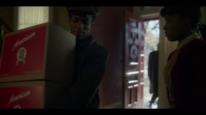 Lay Away- Ethelrida sees some men bringing boxes into her home- Fargo, FX