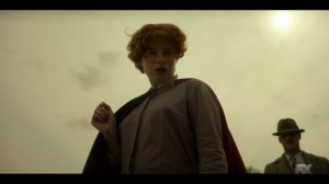 Storia Americana- Ethelrida looks at Josto's body after he has been shot- Fargo, FX