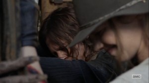 Home, Sweet Home- Daryl and Maggie force a shipping container door shut- AMC, The Walking Dead