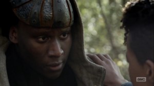 Home, Sweet Home- Elijah removes his mask- AMC, The Walking Dead