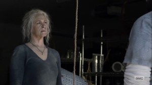 Diverged- Carol asks why Jerry is checking on her- AMC, The Walking Dead