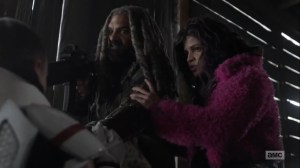 Splinter- Ezekiel and Princess interrogate the Commonwealth soldier- AMC, The Walking Dead