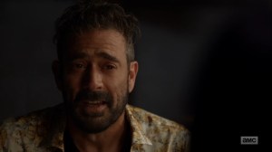 Here's Negan- Negan apologizes to Lucille- AMC, The Walking Dead