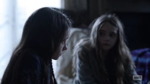 Hunted- Judith brings over a tray of mystery meat- AMC, The Walking Dead