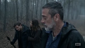 Hunted- Negan eats some crap cardboard- AMC, The Walking Dead