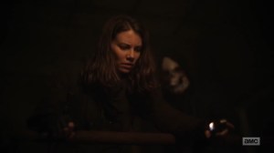 Hunted- Reaper behind Maggie- AMC, The Walking Dead