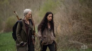 Hunted- Rosita tells Carol that she's having dreams about Abraham- AMC, The Walking Dead