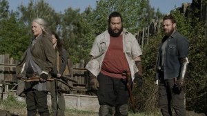 Out of the Ashes- Carol, Lydia, Jerry, and Aaron arrive at Hilltop- AMC, The Walking Dead