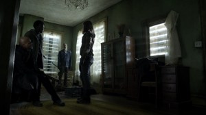 Out of the Ashes- Gabriel and Elijah arrive at the satellite house- AMC, The Walking Dead